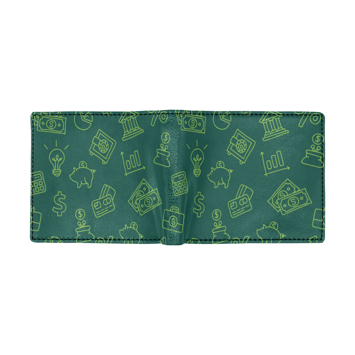 Accounting Financial Pattern Print Design 02 Men's ID Card Wallet