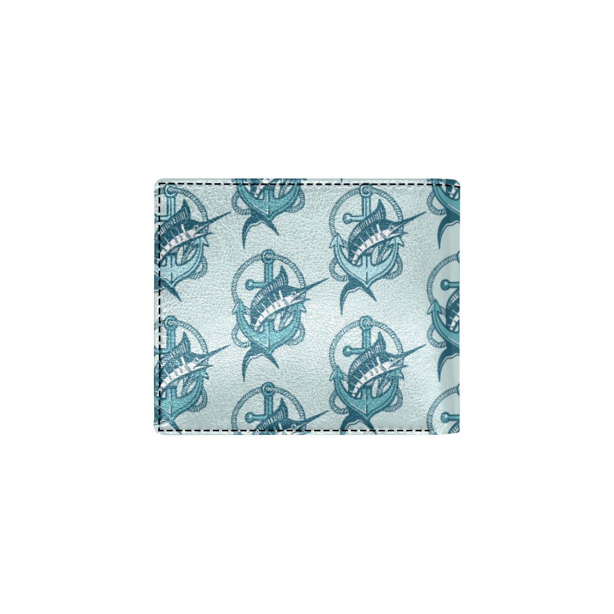 Swordfish Pattern Print Design 03 Men's ID Card Wallet