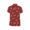 Angel Pattern Print Design 07 Men's Short Sleeve Button Up Shirt