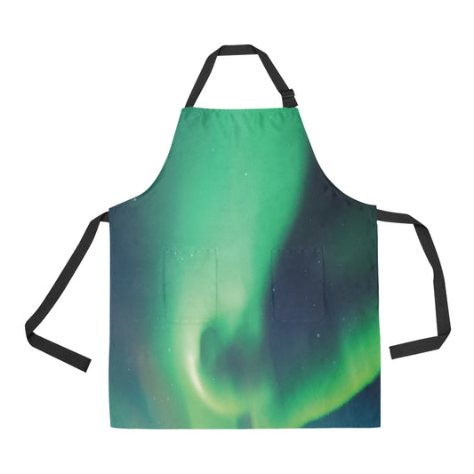 Aurora Borealis Pattern Print Design 04 Apron with Pocket