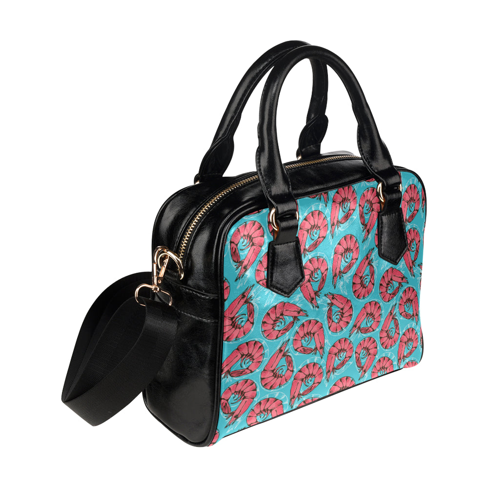 Prawn Pattern Print Design 01 Shoulder Handbag