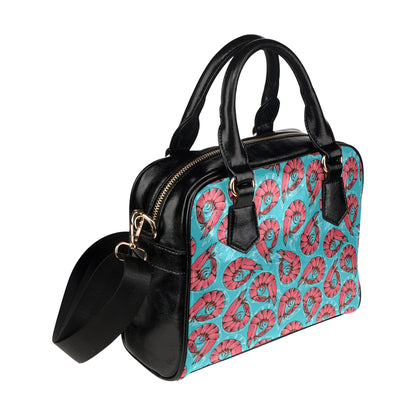 Prawn Pattern Print Design 01 Shoulder Handbag