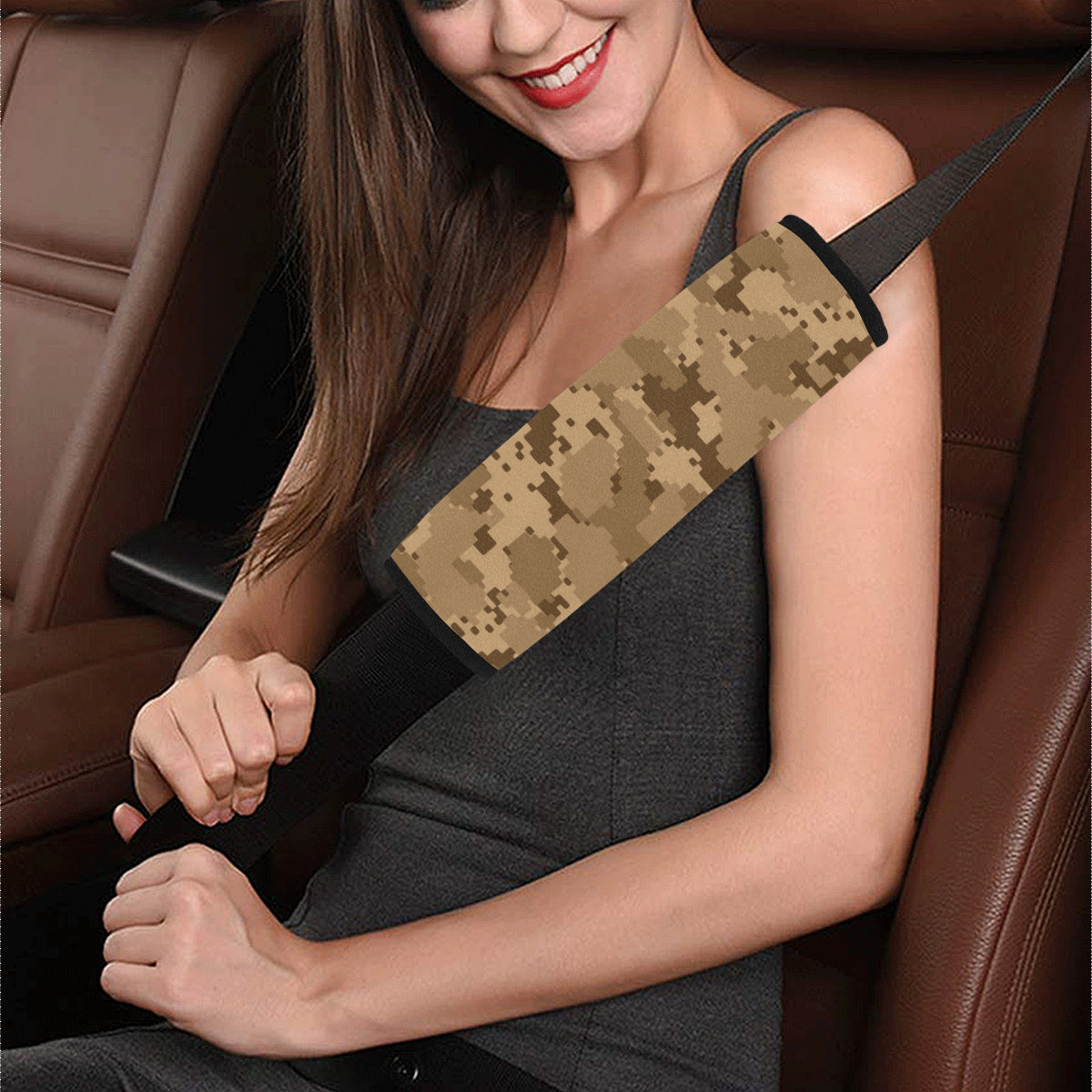 ACU Desert Digital Pattern Print Design 01 Car Seat Belt Cover