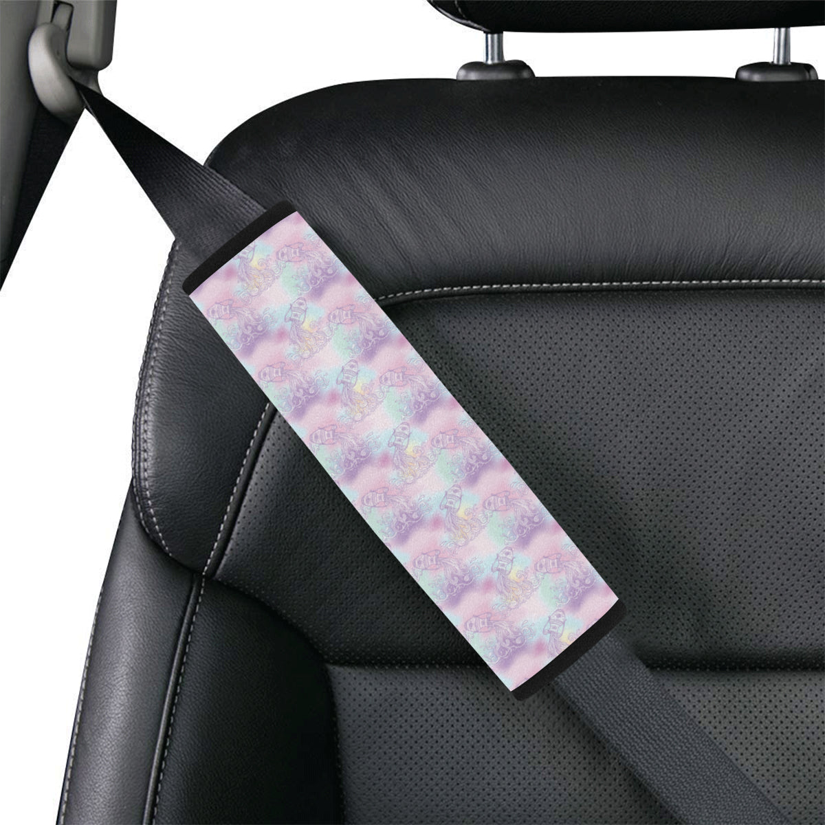 Aquarius Zodiac Pattern Print Design 01 Car Seat Belt Cover