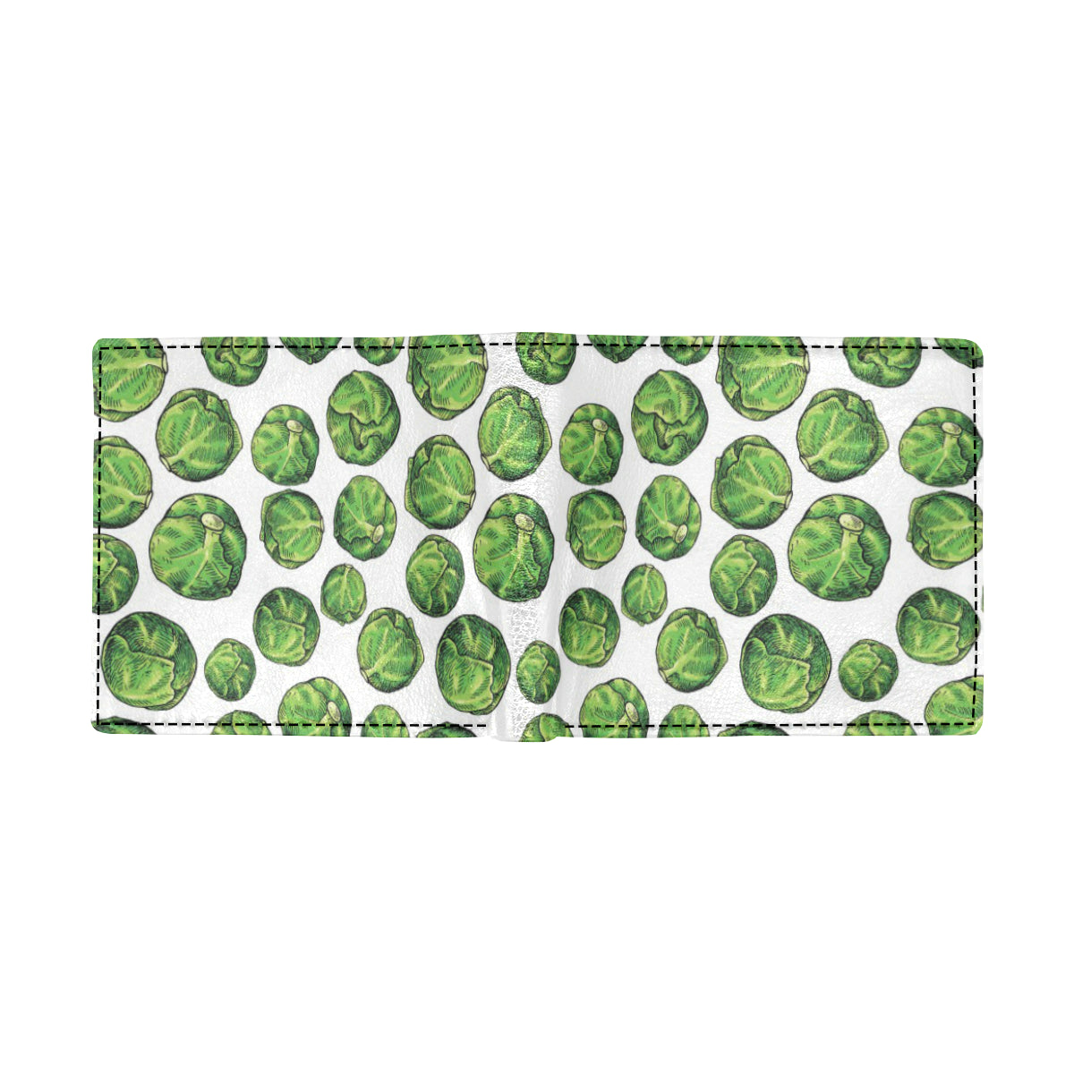 Brussels Sprouts Pattern Print Design 02 Men's ID Card Wallet