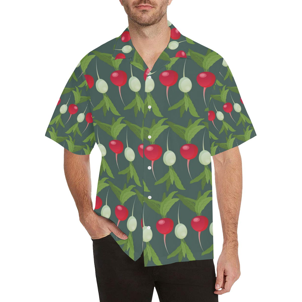 Radish Pattern Print Design A03 Men's Hawaiian Shirt