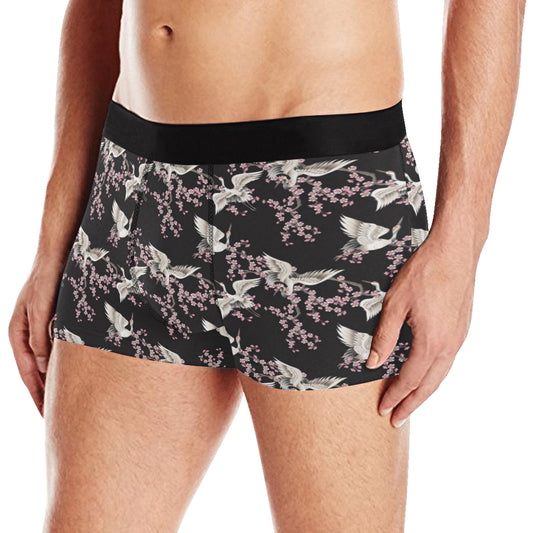 Crane Pattern Print Design 01 Men's Boxer Briefs