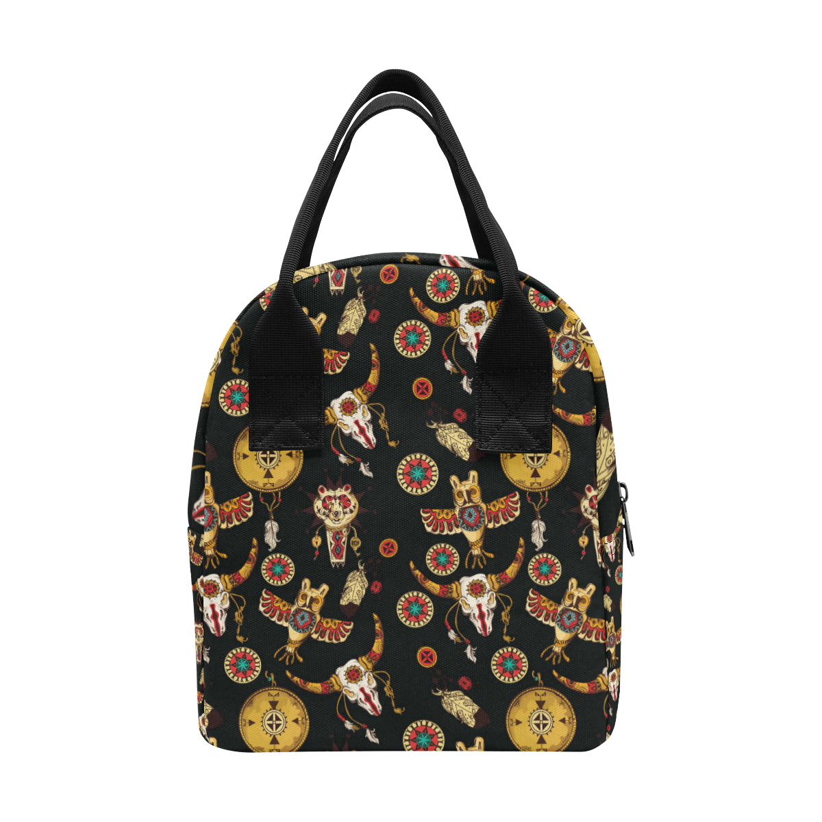 Native American Symbol Pattern Insulated Lunch Bag