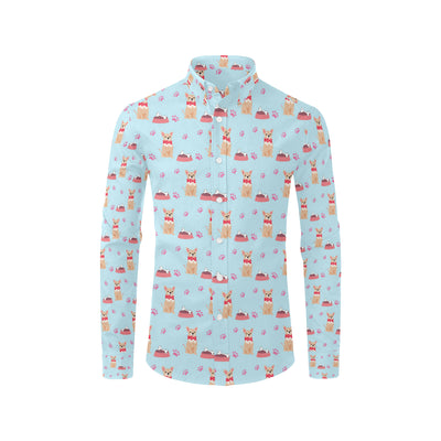 Chihuahua Pattern Print Design 05 Men's Long Sleeve Shirt