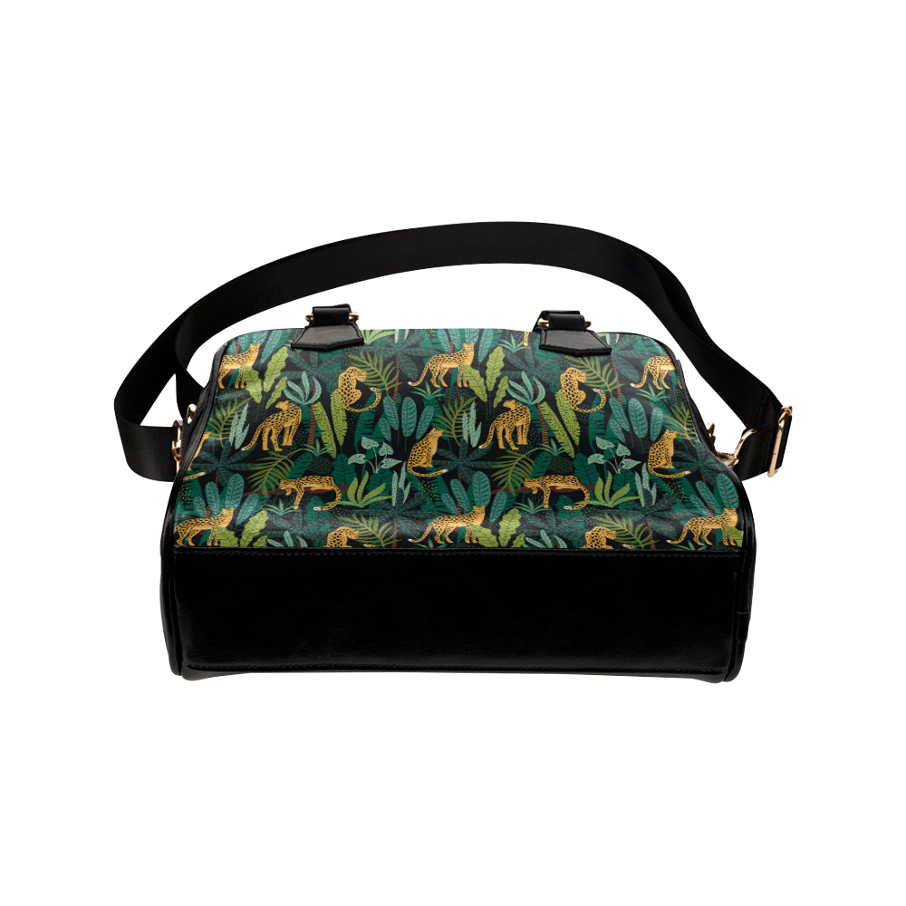 Jaguar Jungle Pattern Print Design 03 Shoulder Handbag