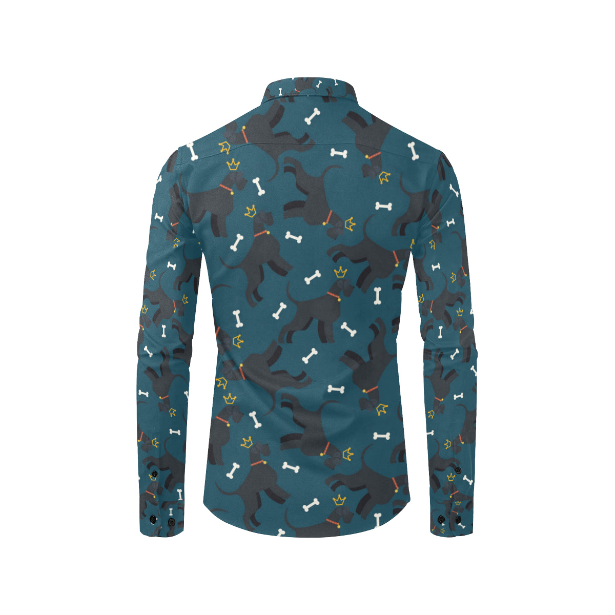 Schnauzers Pattern Print Design A04 Men's Long Sleeve Shirt
