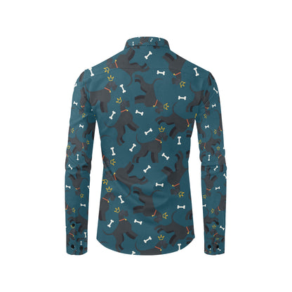 Schnauzers Pattern Print Design A04 Men's Long Sleeve Shirt