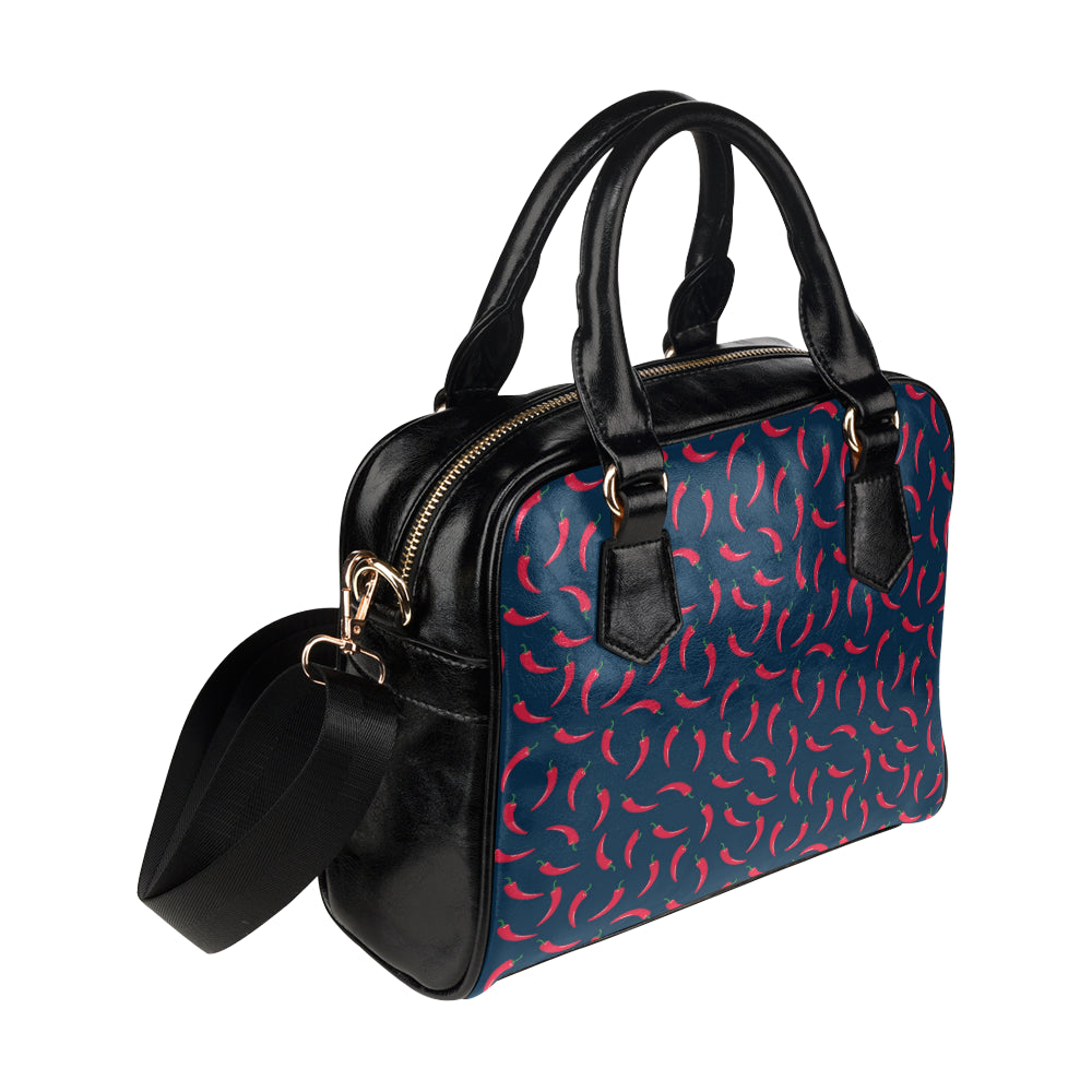 Chilli Pepper Pattern Print Design 03 Shoulder Handbag