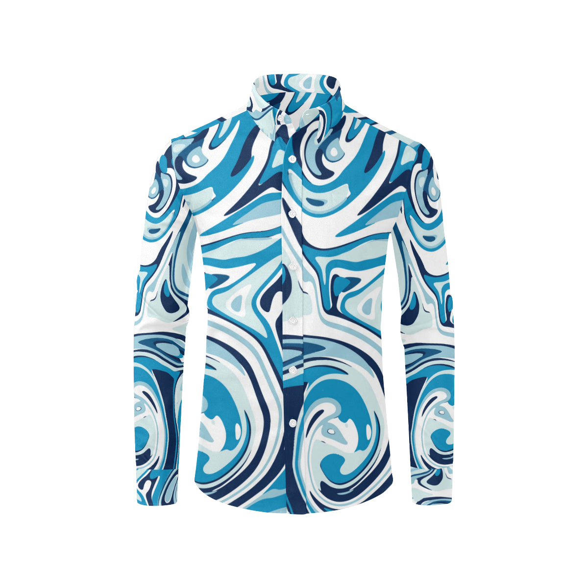 Liquid Pattern Print Design 05 Men's Long Sleeve Shirt