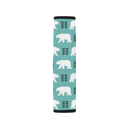 Polar Bear Pattern Print Design A05 Car Seat Belt Cover