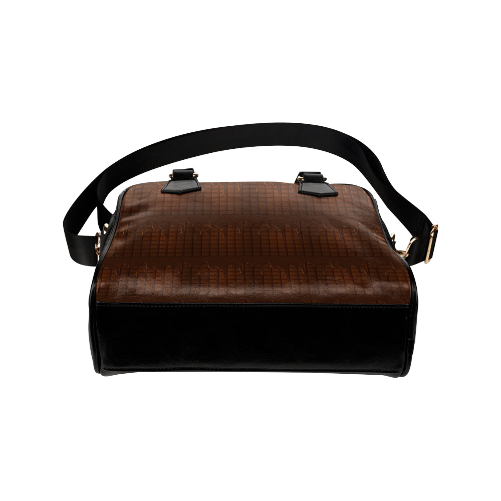 Chocolate Pattern Print Design 01 Shoulder Handbag