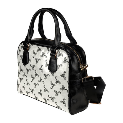 Motocross Pattern Print Design 03 Shoulder Handbag