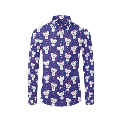 Maltese Pattern Print Design 02 Men's Long Sleeve Shirt