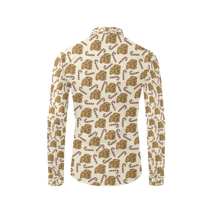Cookie Pattern Print Design 04 Men's Long Sleeve Shirt