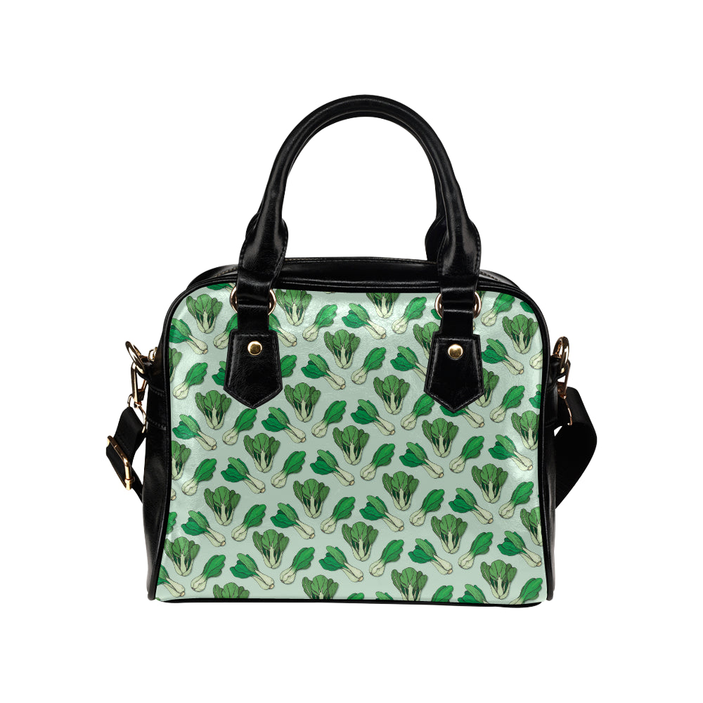 Bok Choy Pattern Print Design 01 Shoulder Handbag