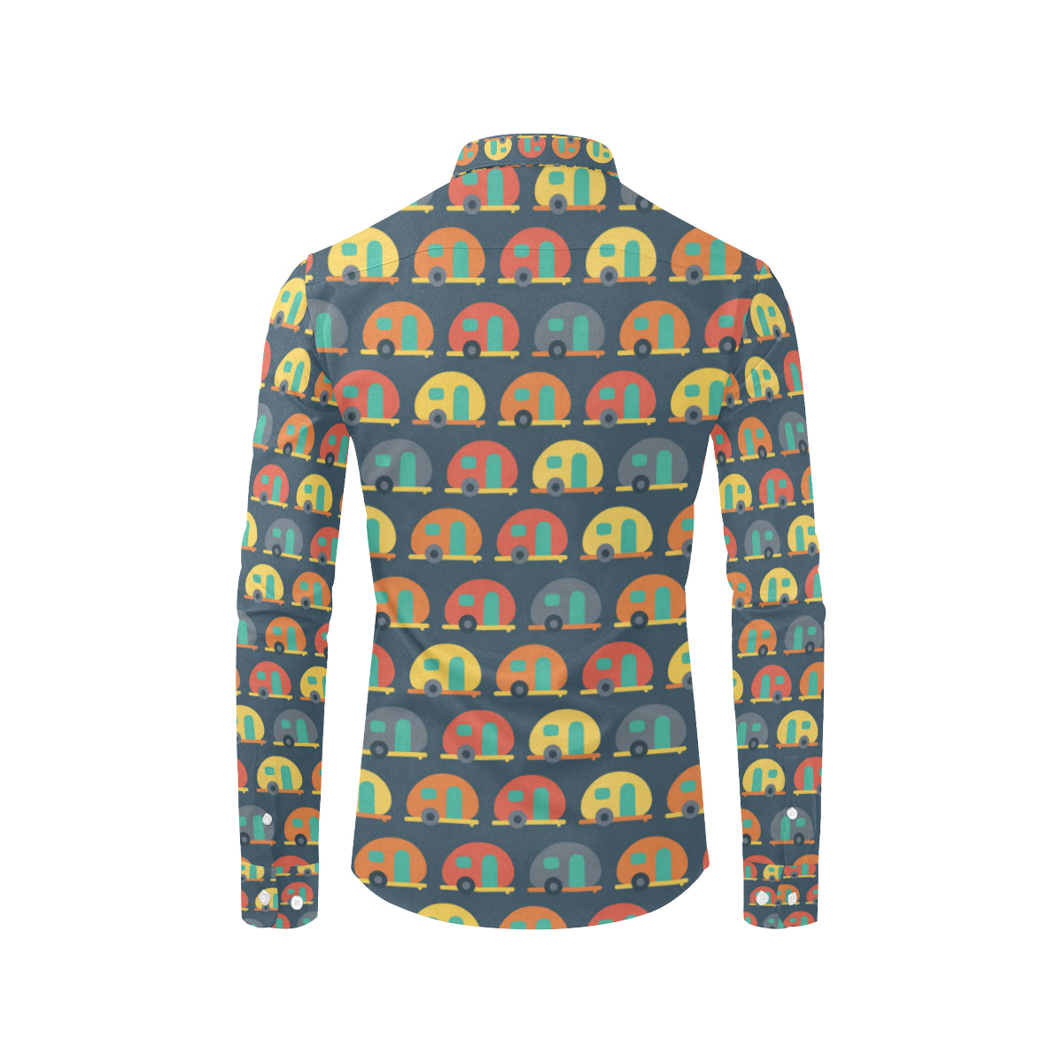 Camper Pattern Print Design 02 Men's Long Sleeve Shirt