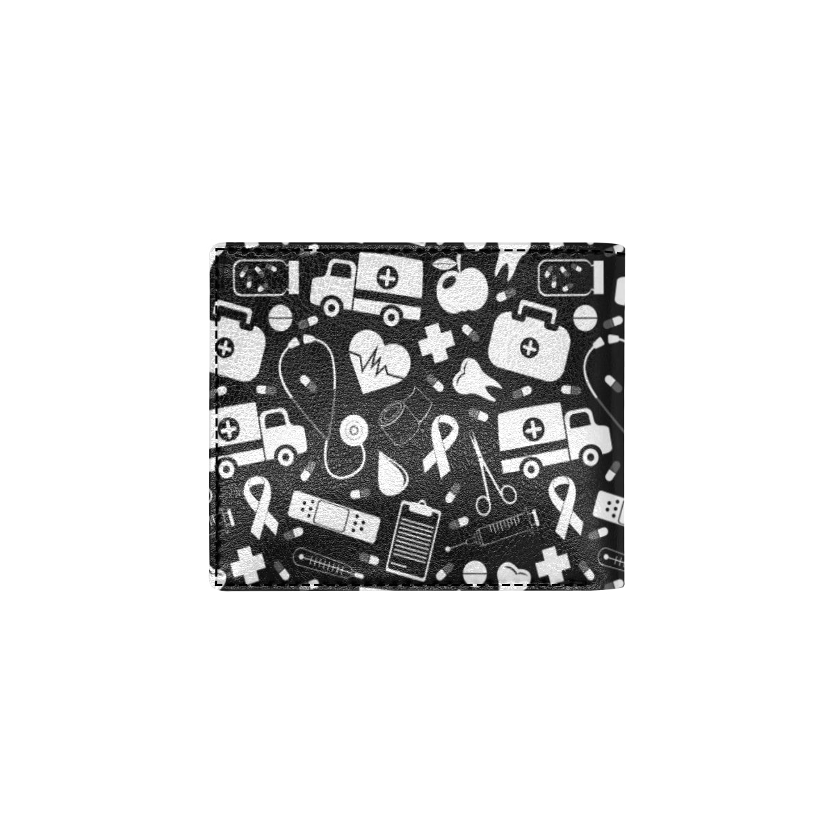 Medical Pattern Print Design 01 Men's ID Card Wallet