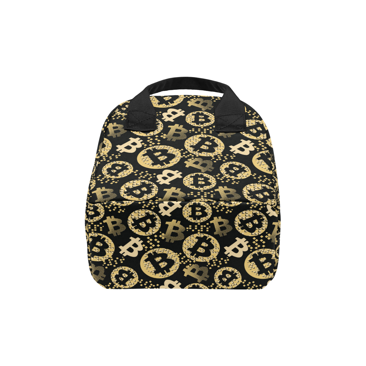 Bitcoin Pattern Print Design DO06 Insulated Lunch Bag