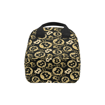 Bitcoin Pattern Print Design DO06 Insulated Lunch Bag