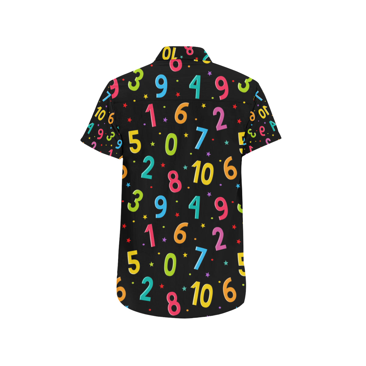 Number Pattern Print Design A04 Men's Short Sleeve Button Up Shirt