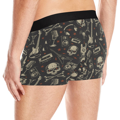 Rock and Roll Skull Pattern Print Design A03 Men's Boxer Briefs