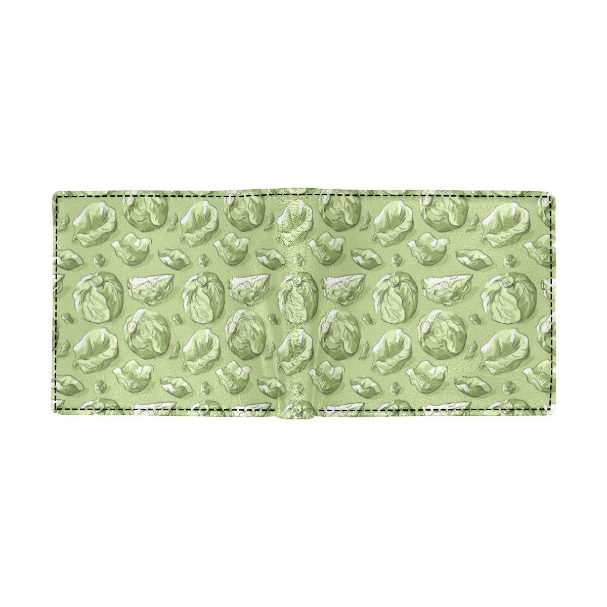 Brussels Sprouts Pattern Print Design 01 Men's ID Card Wallet