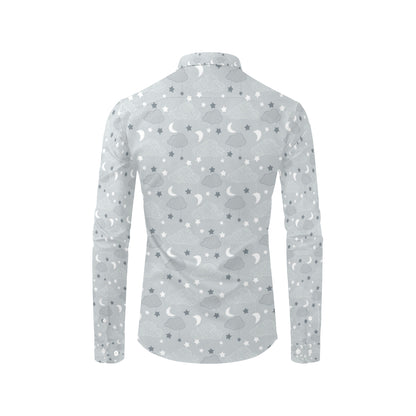 Cloud  Pattern Print Design 04 Men's Long Sleeve Shirt