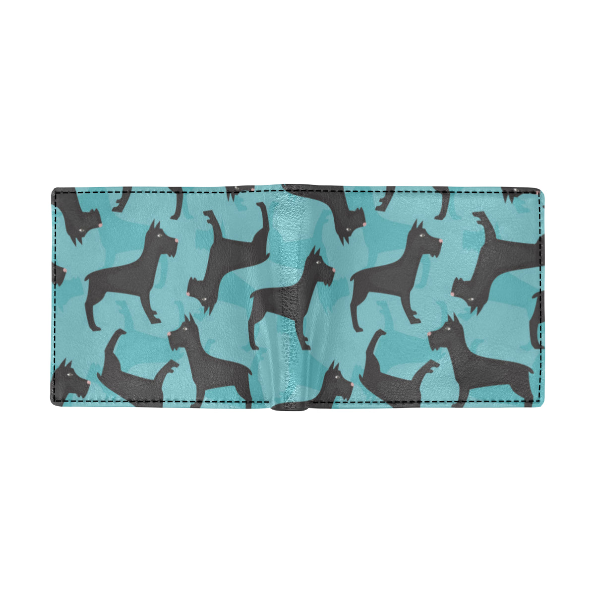 Schnauzers Pattern Print Design A01 Men's ID Card Wallet