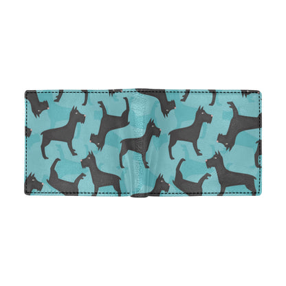Schnauzers Pattern Print Design A01 Men's ID Card Wallet