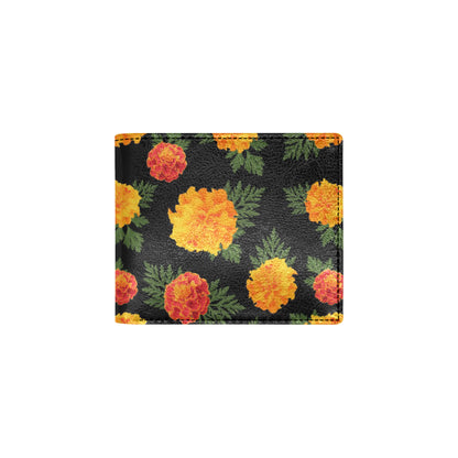Marigold Pattern Print Design MR05 Men's ID Card Wallet