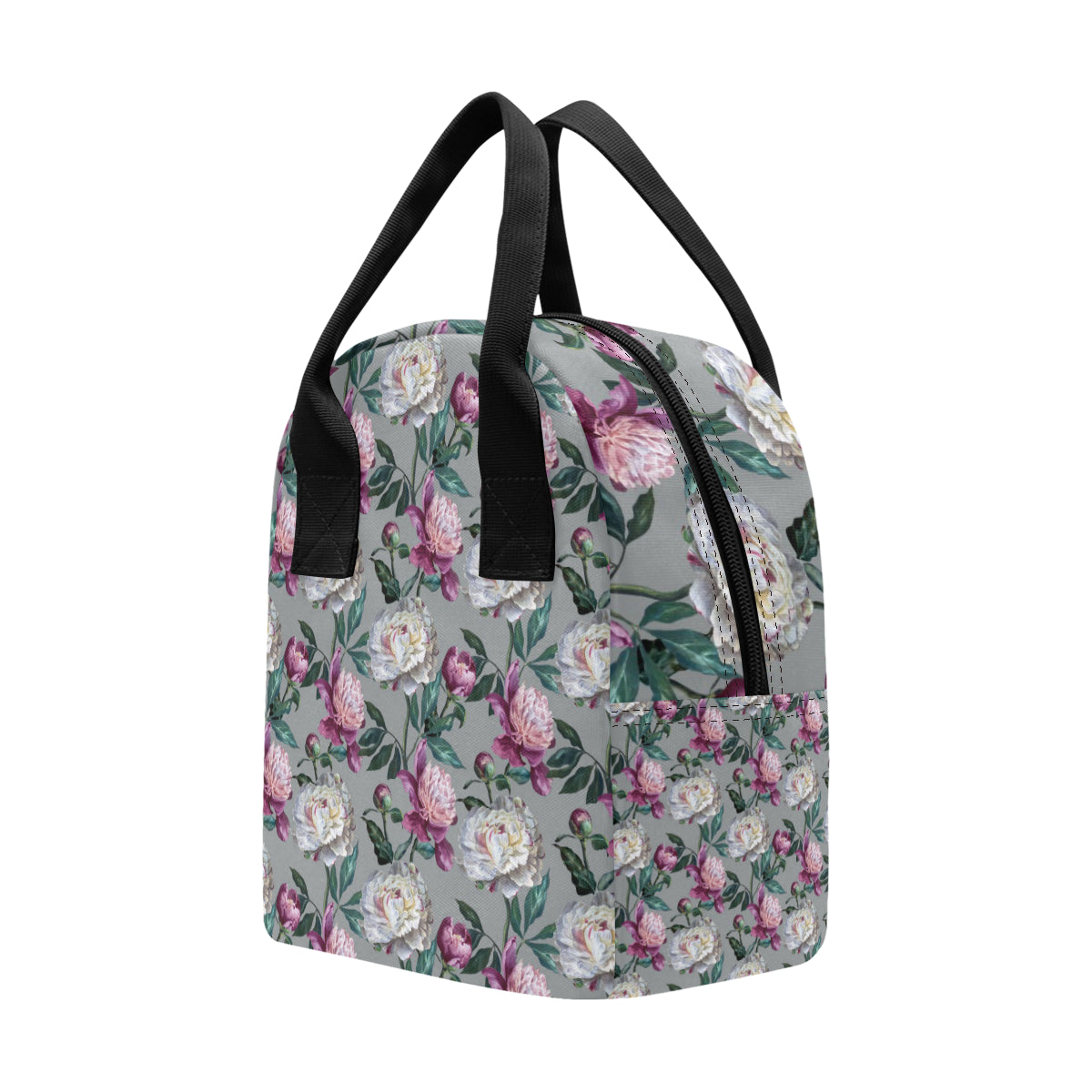 Peony Pattern Print Design PE01 Insulated Lunch Bag