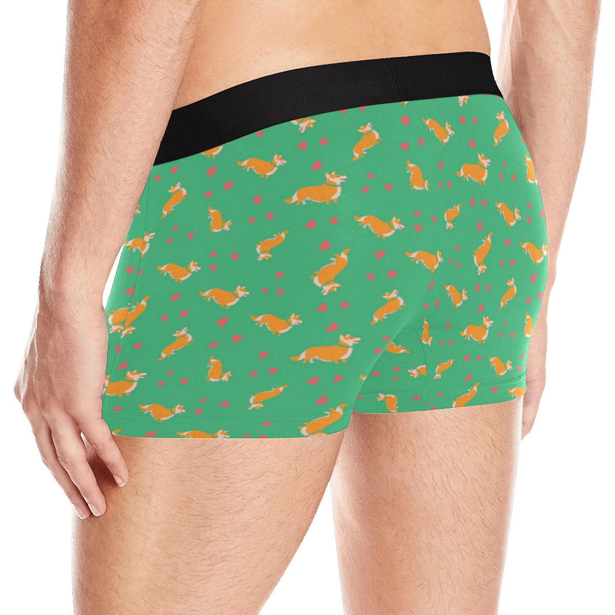 Cardigan Welsh Corgis Pattern Print Design 03 Men's Boxer Briefs