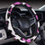 Leopard Pink Skin Print Steering Wheel Cover with Elastic Edge