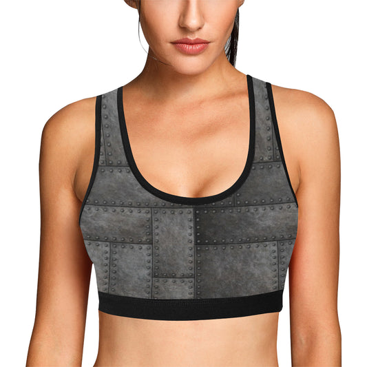 Armor Pattern Print Design 02 Sports Bra