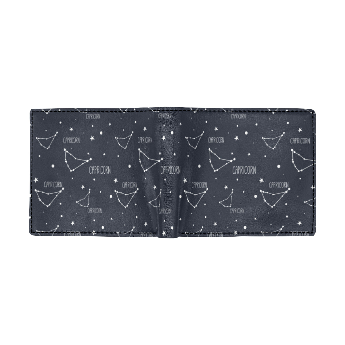 Capricorn Zodiac Pattern Print Design 01 Men's ID Card Wallet