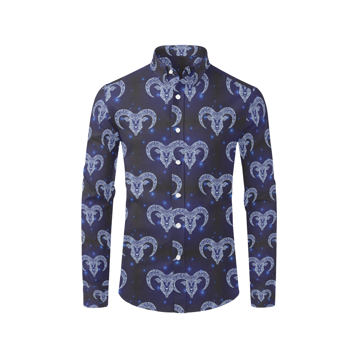 Aries Zodiac Pattern Print Design 01 Men's Long Sleeve Shirt