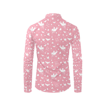 Cupid Pattern Print Design 03 Men's Long Sleeve Shirt