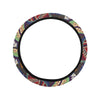 Paisley Boho Pattern Print Design A03 Steering Wheel Cover with Elastic Edge