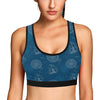 Nautical Pattern Print Design A04 Sports Bra