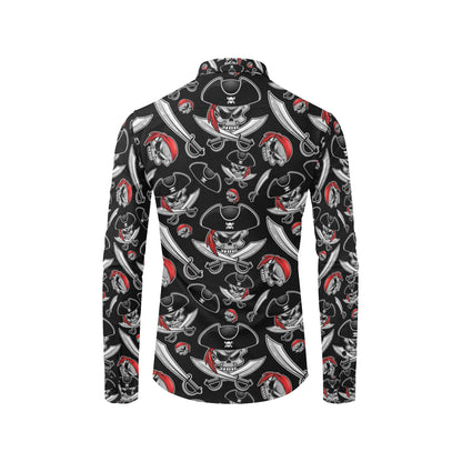 Pirate Pattern Print Design A05 Men's Long Sleeve Shirt