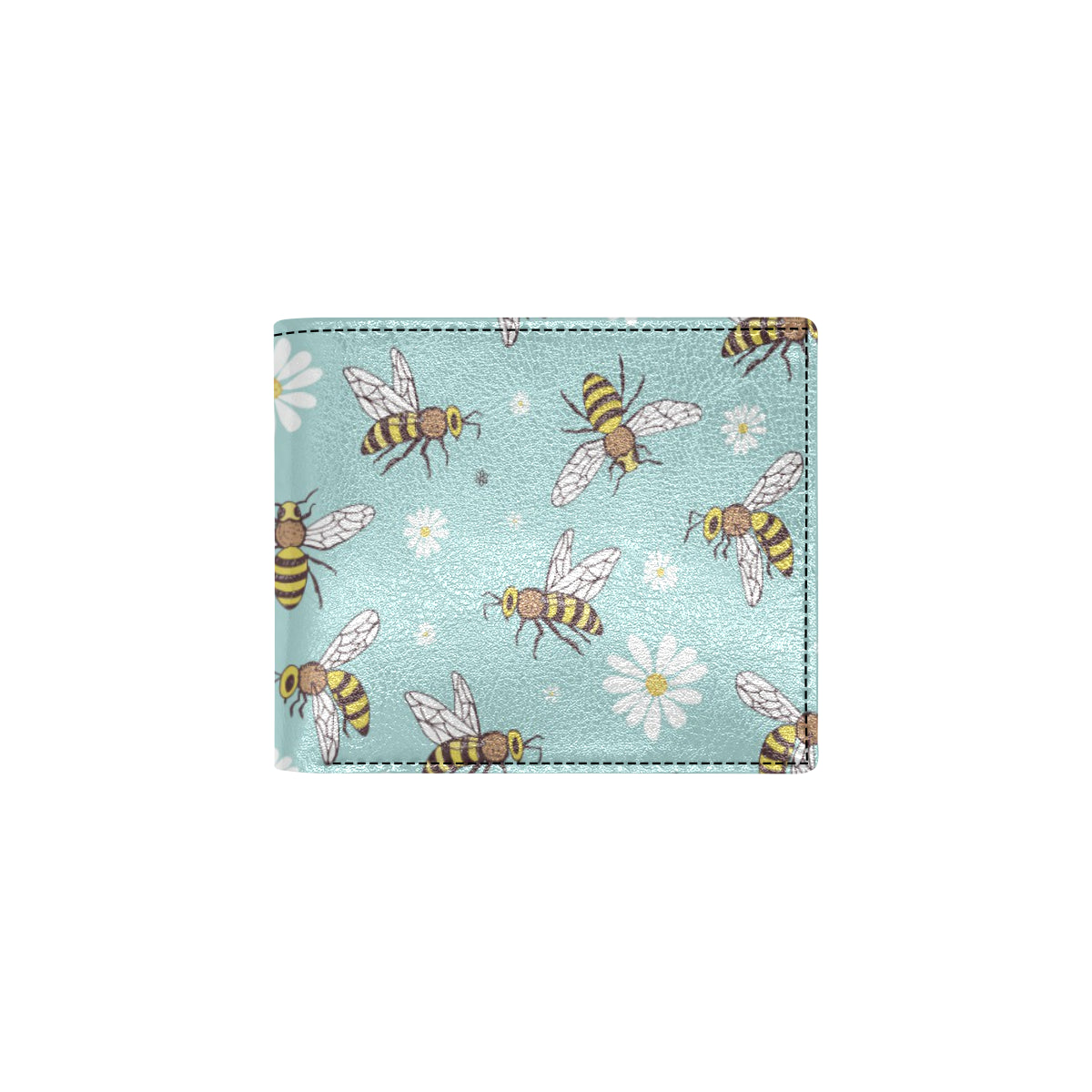 Bee Pattern Print Design BEE010 Men's ID Card Wallet