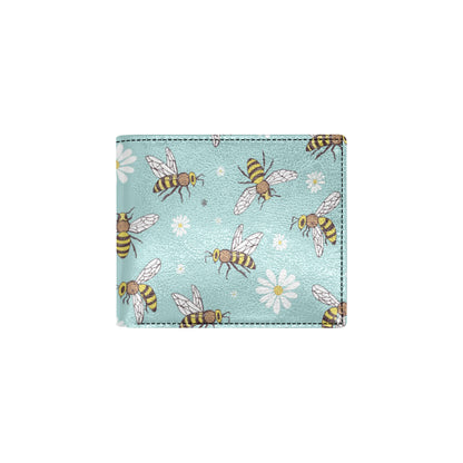 Bee Pattern Print Design BEE010 Men's ID Card Wallet