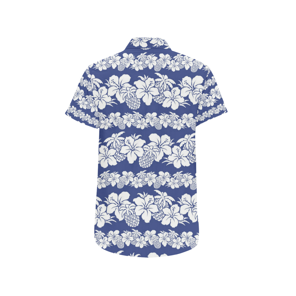 Hawaiian Themed Pattern Print Design H07 Men's Short Sleeve Button Up Shirt
