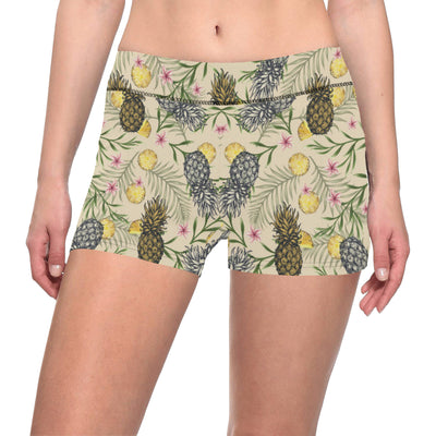 Pineapple Pattern Print Design PP012 Yoga Shorts