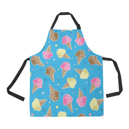 Ice Cream Pattern Print Design 01 Apron with Pocket